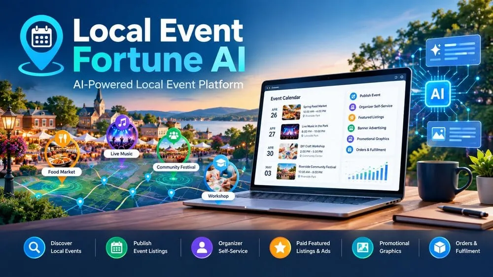 Typing on a laptop to manage local event marketing software contact details.